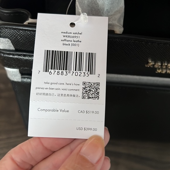 Kate spade black staci medium satchel 🔥new !! - Picture 6 of 9
